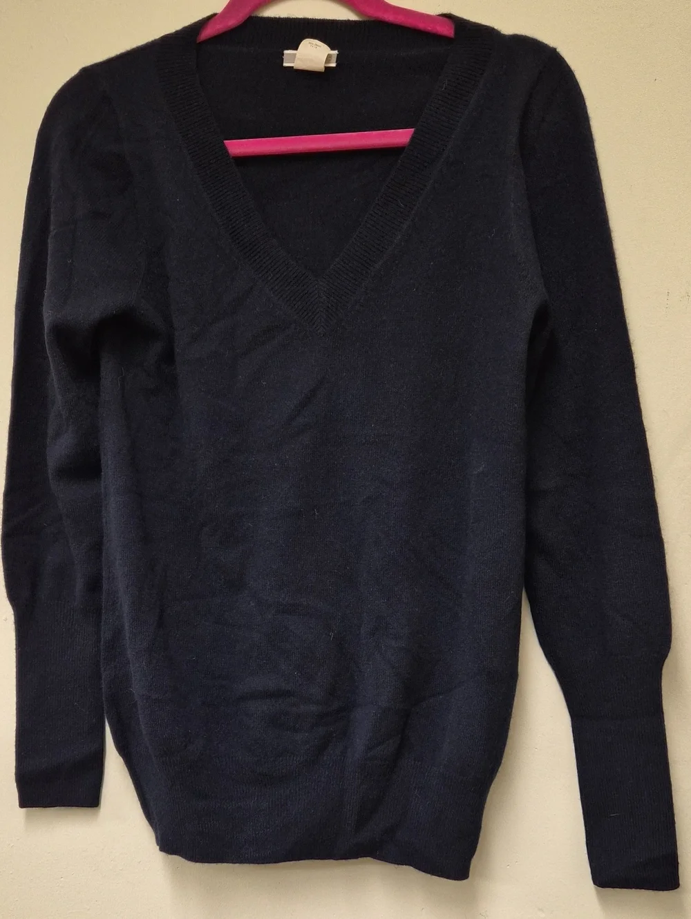 J. Crew Women's V-Neck Long Sleeve Sweater - Black Size M